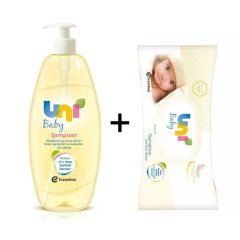 Uni Baby Şampuan 750 ml + Uni Baby Sensitive Islak Mendil 56 Adet