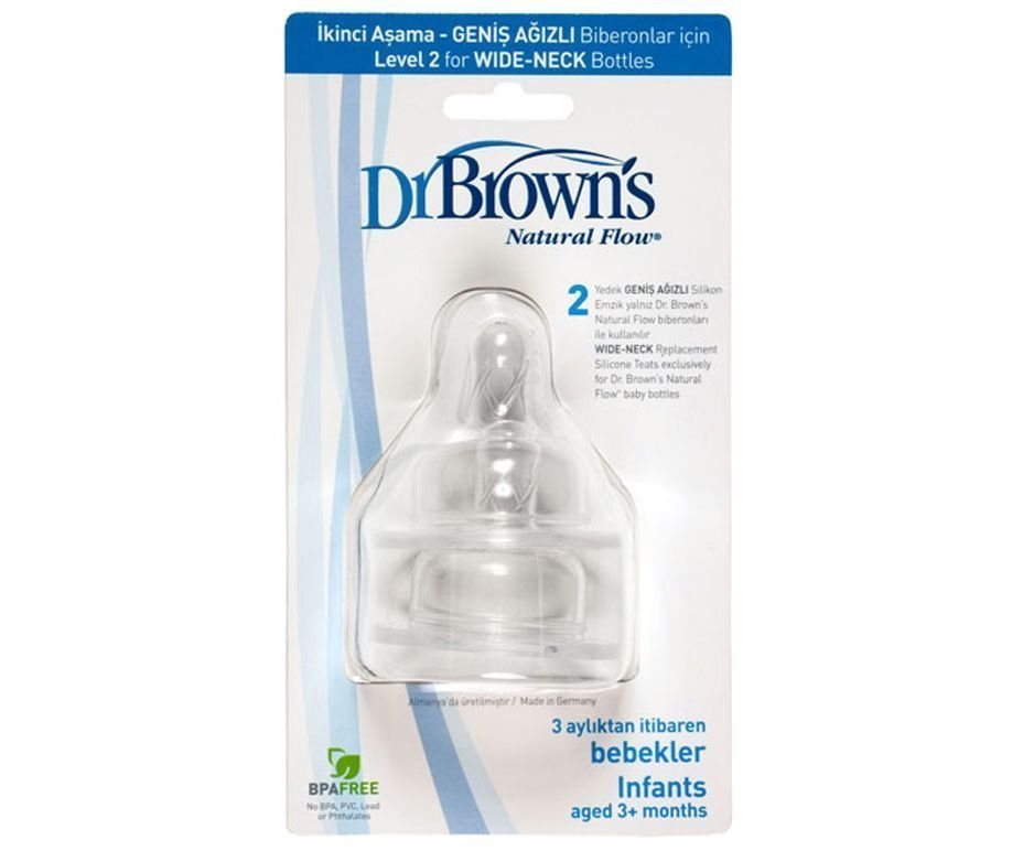 Dr. Brown's 372 Geniş Ağızlı Biberon Emziği 3-6 ay