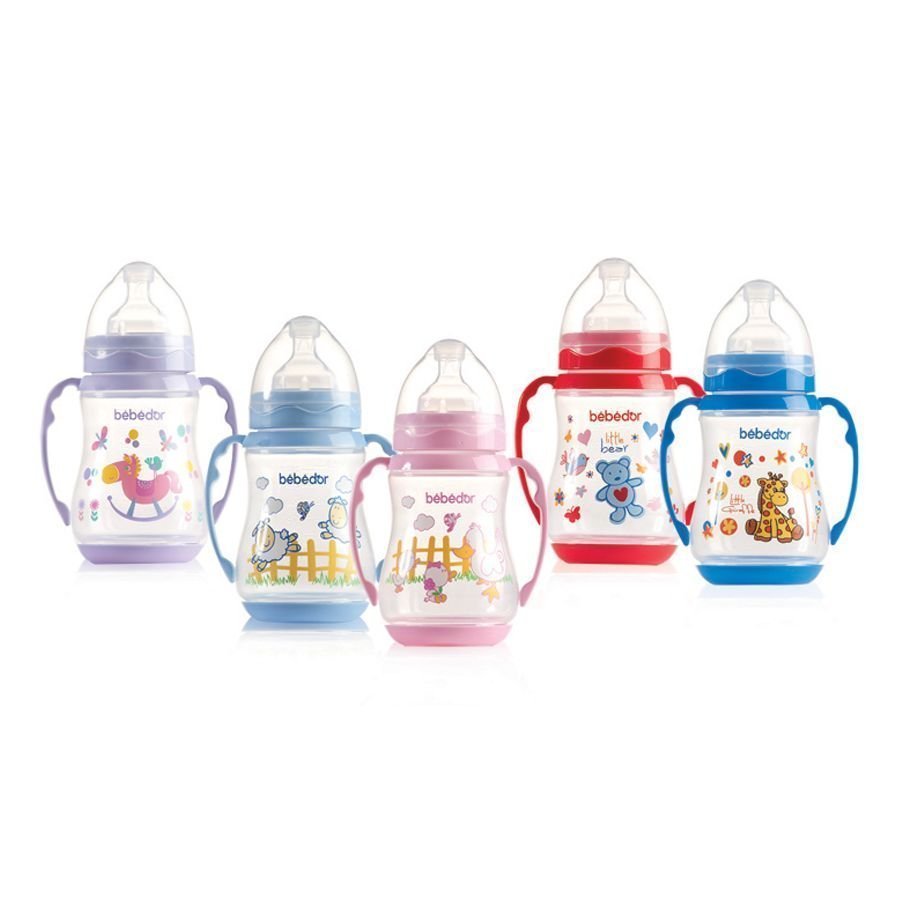 Bebedor 89322 Geniş Ağızlı Biberon 3+ Ay Orta Akış 250 ml Turkuaz