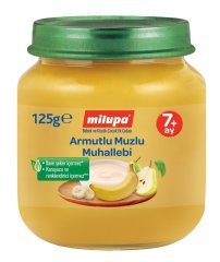 Milupa Ek Gıdası Kavanoz Armutlu Muzlu Muhallebi 125 gr 7 + Ay