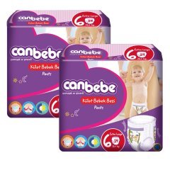 Canbebe Külot Bebek Bezi 6 Beden 2' li 48 Adet