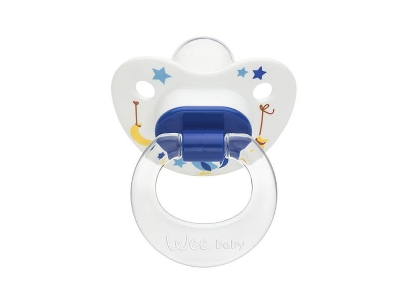 Wee 833 Desenli Damaklı Emzik 0-6 Ay Lacivert