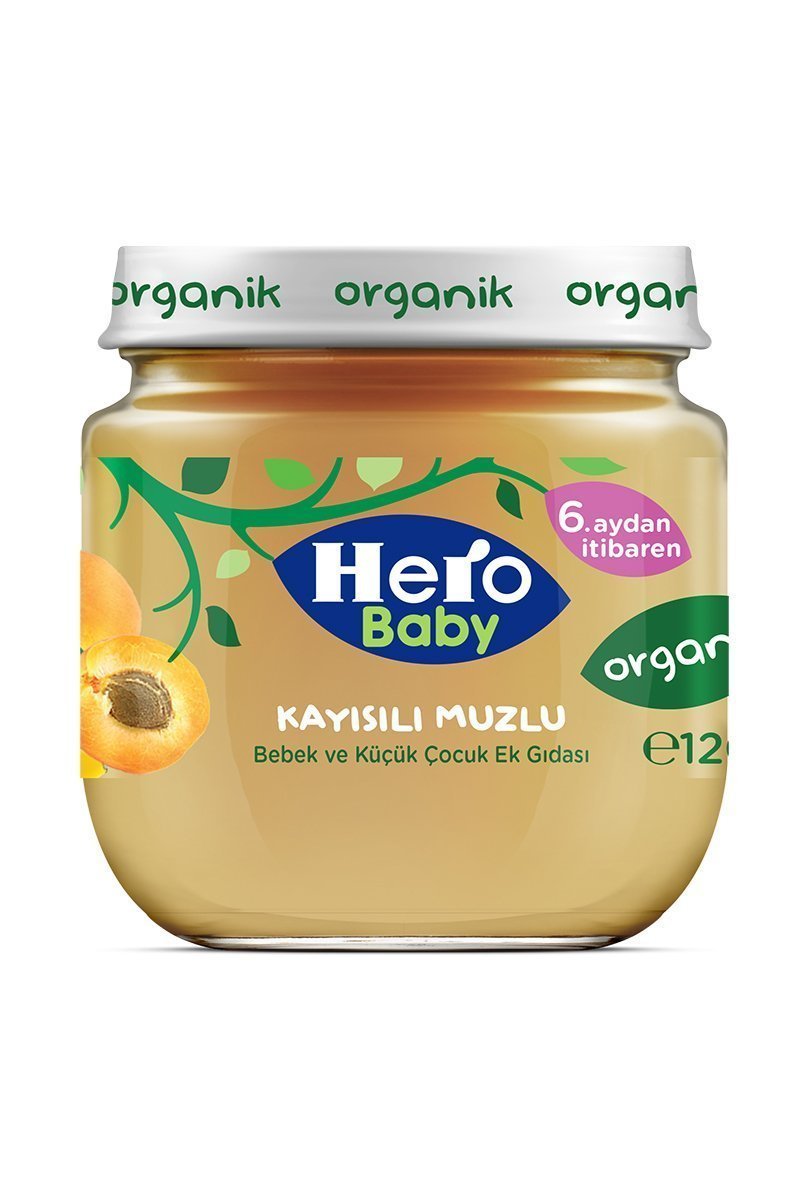 Hero Baby Organik Kayısı Muzlu Kavanoz Maması 120 gr