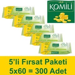 Komili Fırsat Paketi Islak Mendil 60 Yaprak x 5 Adet