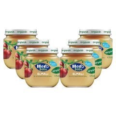 Hero Baby Organik Elmalı Kavanoz Maması 120 gr x 6 Adet